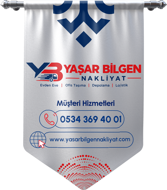 Yaşar Bilgen Nakliyat evden eve nakliyat ve ofis taşıma hizmetleri sunan kurumsal bayrak tasarımı