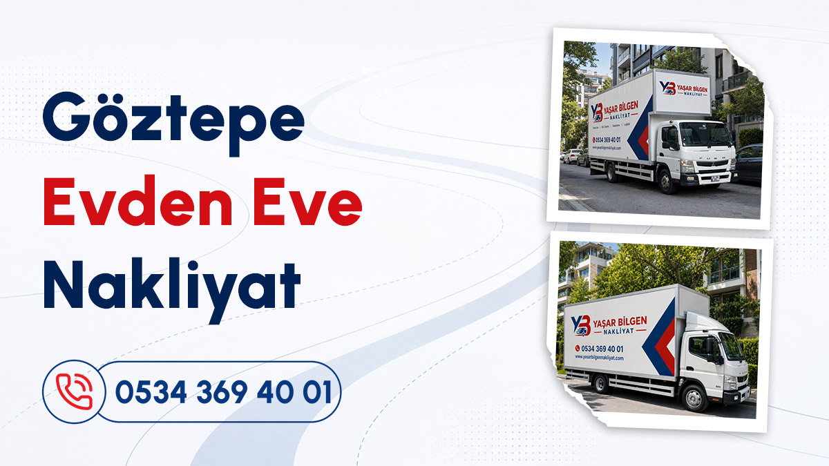 Göztepe ev taşıma hizmetleri için şirketimizin profesyonel nakliye aracı sokakta hizmet veriyor.