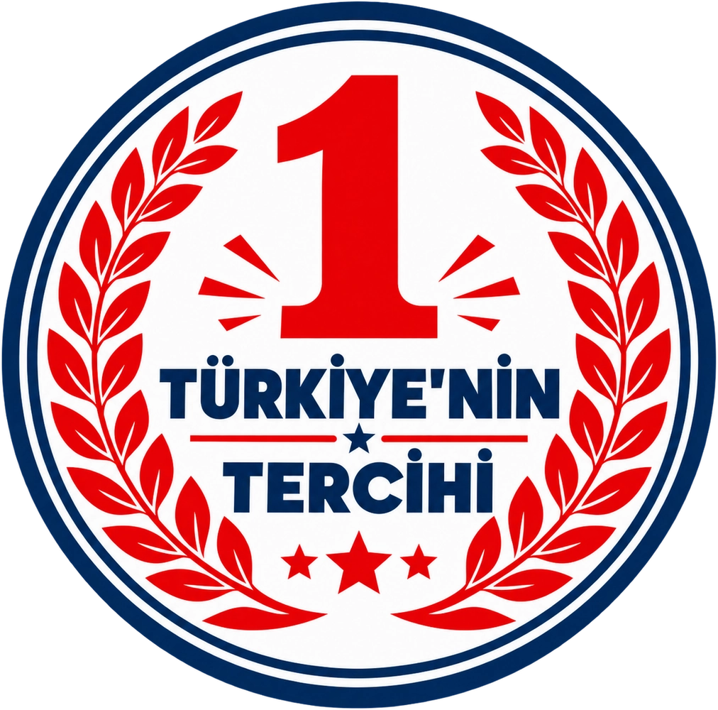 Türkiye'nin 1 Numaralı Tercihi Kırmızı ve Mavi Renkli Kalite Rozeti