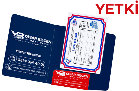 Yaşar Bilgen Nakliyat evden eve nakliyat hizmetleri için yetki belgesi ve kurumsal dosya sunumu.